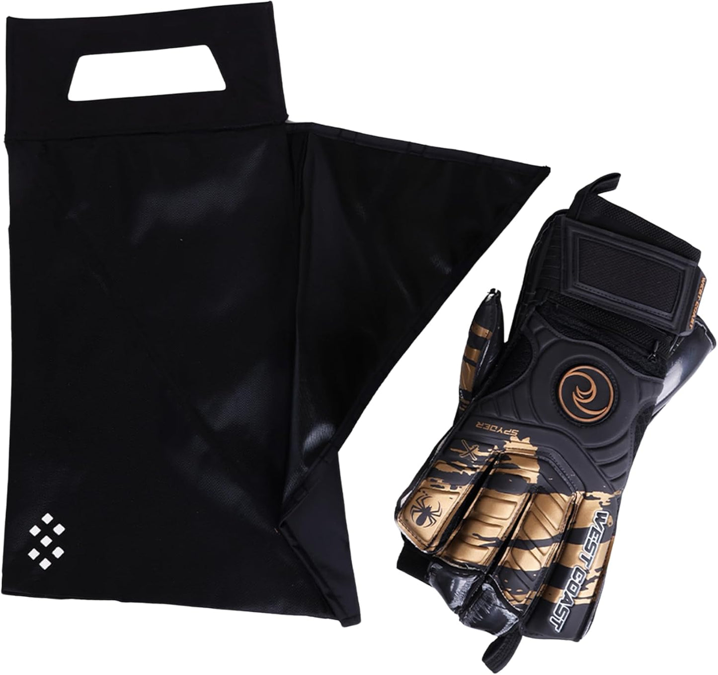 Salt Glove Bag Smell-Proof Durable Odor Containing Bag for Gloves - Medium - Water-Resistant and Easy to Clean Smell Proof Bag - Black