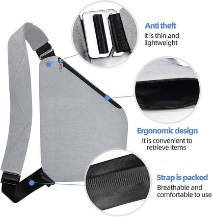 Anti Theft Crossbody Bag,Anti Theft Travel Bag for Women Men,Sling Crossbody Bag for Travel, Sport, Work