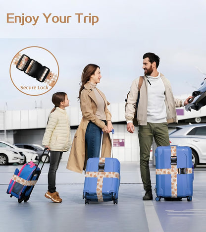 Luggage Straps for Suitcases Travel Belt Luggage Band Heavy Duty Traveling Luggage Identifier Cute Women Girls Unique Accesory,