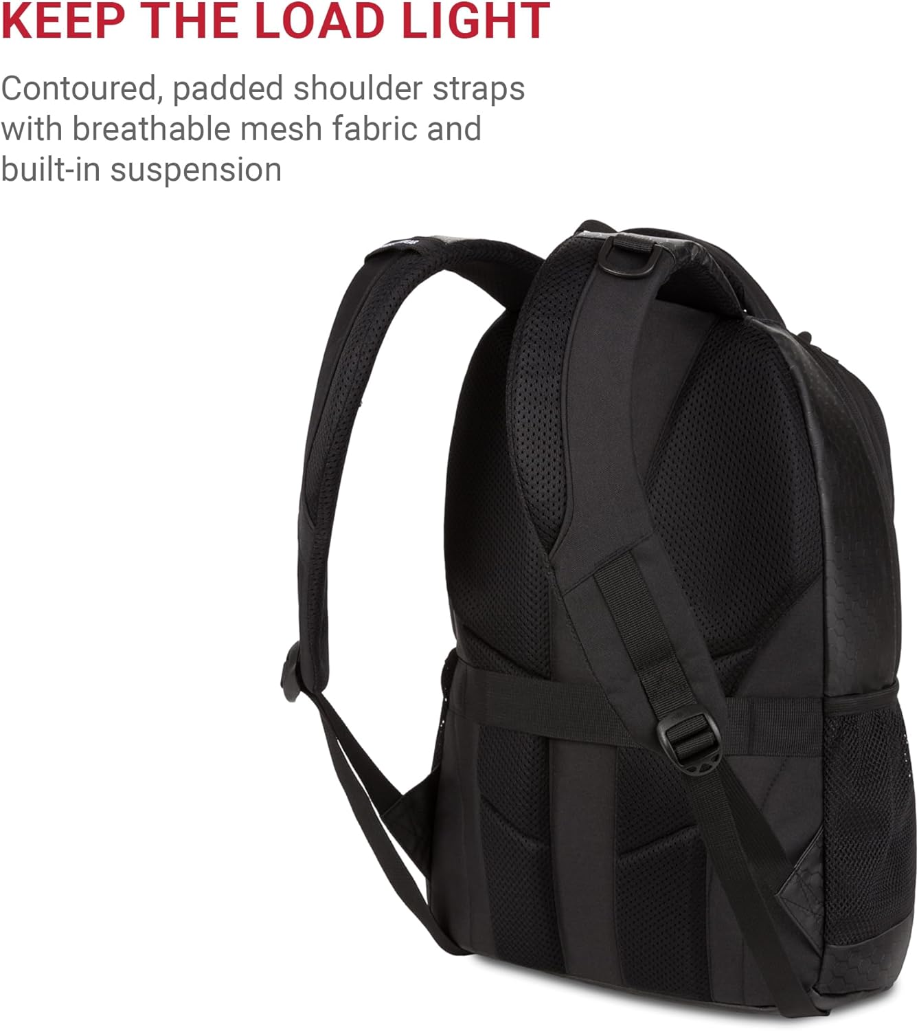 SwissGear Cecil 5505 Laptop Backpack, Black Hex, 18-Inch