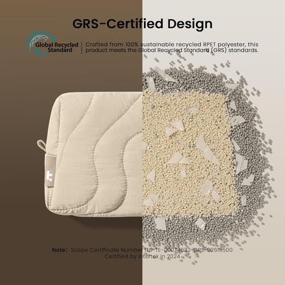 tomtoc Electronics Organizer Travel Case, Soft Puffy Organizer Bag Birthday Christmas Gifts Travel Essentials for Women Girls, Portable Accessory Tech Pouch Storage for Charger, Cord, Cable, Phone