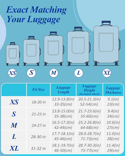 Slohif Luggage Cover for Suitcase Tsa Approved Protector - Luggage Sleeve Large Suit Case Cover Travel Stretch Baggage Case Protective Washable Fit 31-32 Inch Hawaii XL