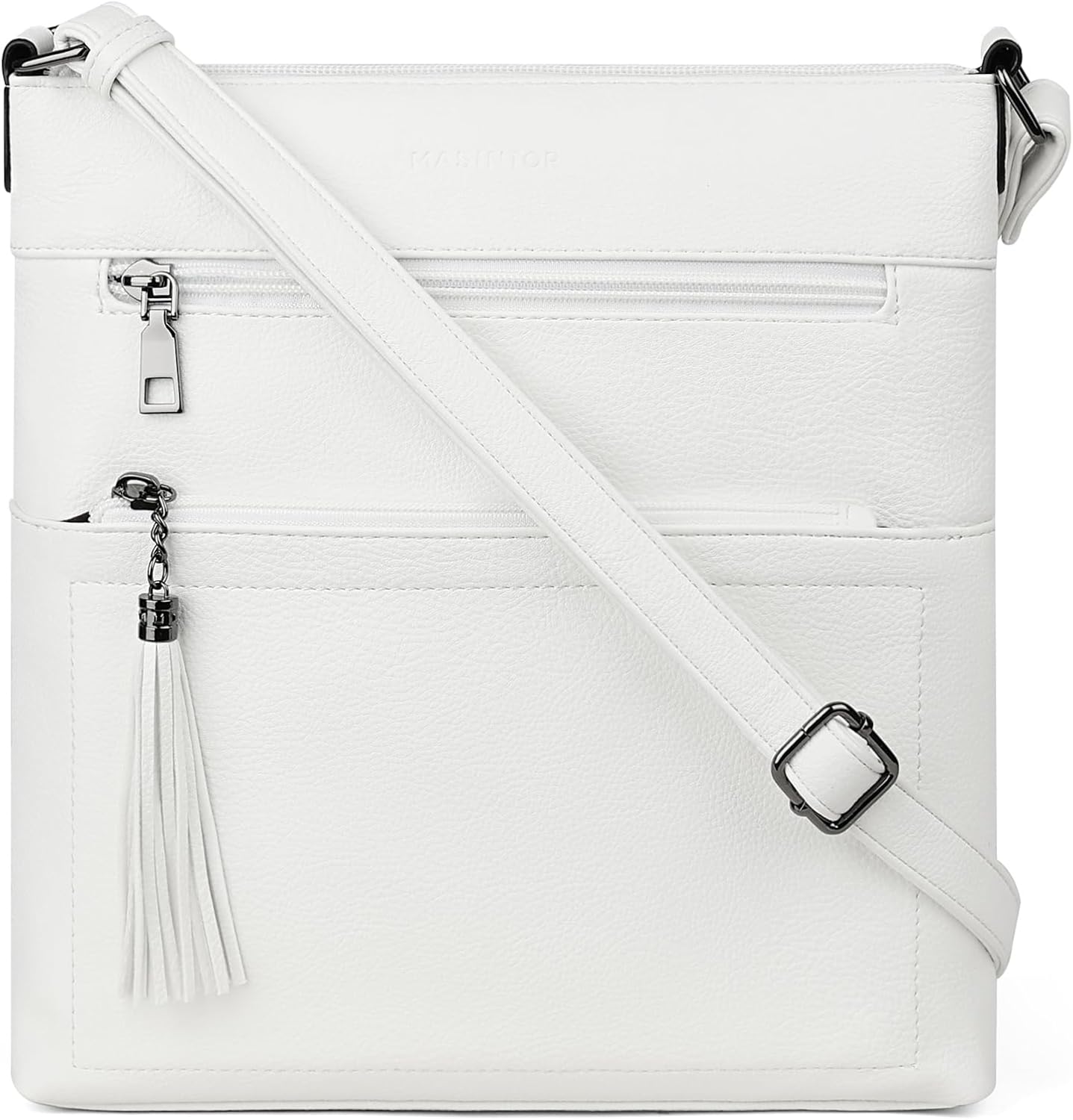 MASINTOR Crossbody Purses for Women, Multi Pocket Casual Crossbody Bag, Adjustable Strap Shoulder Bag with Tassel