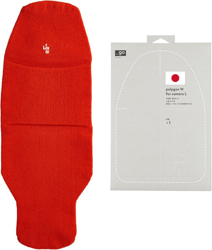 Camera Cover, Polygon W, Made in Japan, L size, Orange