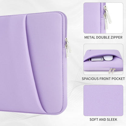 RAINYEAR Laptop Sleeve Case with Front Pocket, 15 16 Inch Protective Portable Case with Front Pocket, Briefcase Laptop Bag Cover Compatible for MacBook Pro/Max M4 M3 M2 M1 2025 2024 2023 2022, Purple