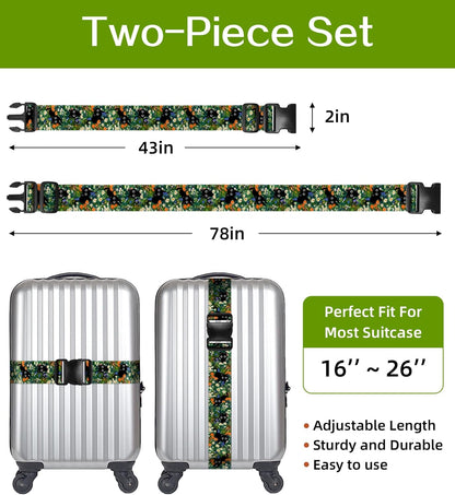 Luggage Straps for Suitcases Travel Belt Luggage Band Heavy Duty Traveling Luggage Identifier Cute Women Girls Unique Accesory,