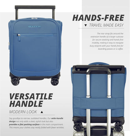 Verage Underseat Carry On Luggage with Spinner Wheels 15 inch Overnight Suitcase Travel Business Bag for Airlines Men Women