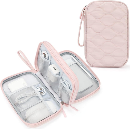 Skycase Tech Pouch - Lightweight Electronics Organizer Travel Case, Double Layers Travel Cable Organizer, All-in-One Storage Bag for Charger, Cord, Phone, Flash Drive, Accessories