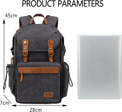 Camera backpack ; Professional UAV Camera bag ;Backpack Large Capacity Photography Canvas backpack camera bag（grey）