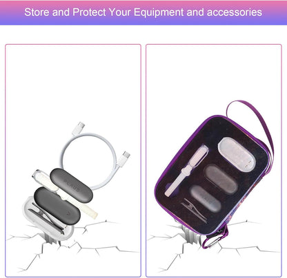 YouKnow Hard Case Compatible with PLAUD NotePin AI Voice Recorder - with Custom Foam Insert Holds Recorder, Magnetic Pin, Clip, Dock, Wristband & Cable (Case Only) (Galaxy)