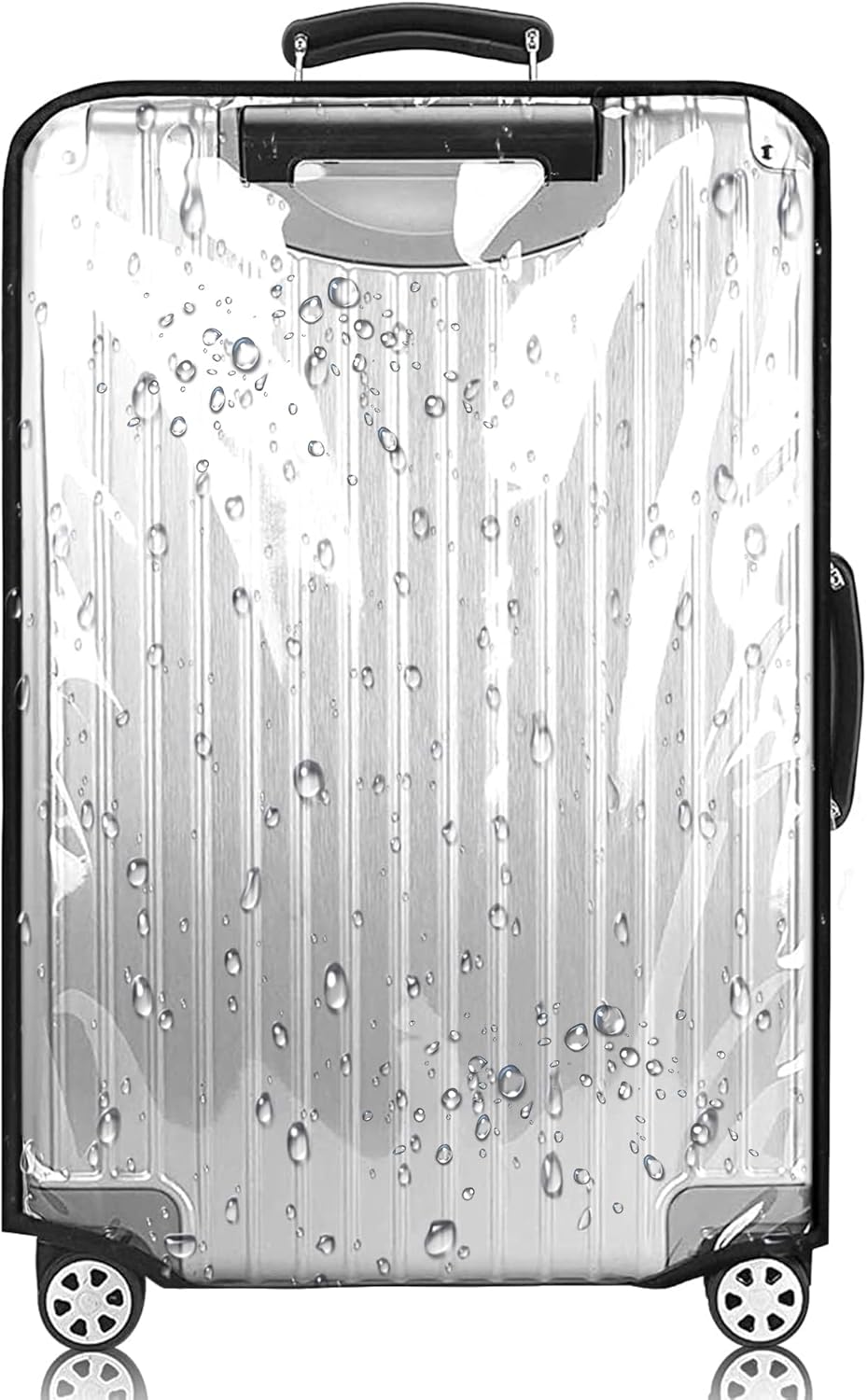 24 Inch PVC Luggage Protector Cover for TSA Approved Clear Suitcase Protector 24-25 Inch Transparent Luggage Protective Cover Case Suitable for 24"-25"