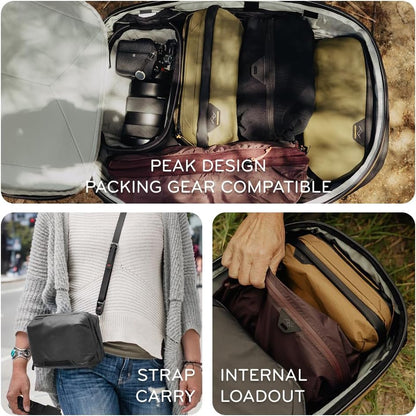 Peak Design Tech Pouch, Ocean, Electronics Organizer for Travel or Everyday Carry, Origami-Style Storage, Cable Pass-Through, Weatherproof Recycled Nylon, Gear Carry Bag for Men and Women