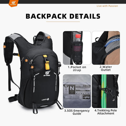 SKYSPER Small Hiking Backpack - 25L Travel Daypack Lightweight Bag Water Resistant Hiking Backpacks for Women Men
