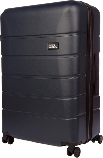 Eddie Bauer Glacier Carry-On 22" and Checked 30" Luggage | Hardside | Spinner Wheels | Expandable | Lightweight | Travel Essentials - Storm Blue