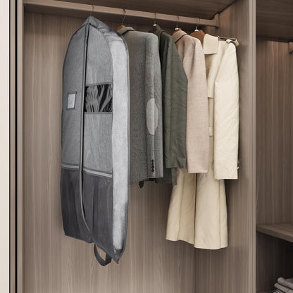 Zilink Luxury Storage 43" Garment Bag for Men and Women Suit, Shirt, Blouse, Sweater, Jacket with 3.9" Gusset, Premium Hanging, Breathable, Foldable Clothes Protector and Travel Cover