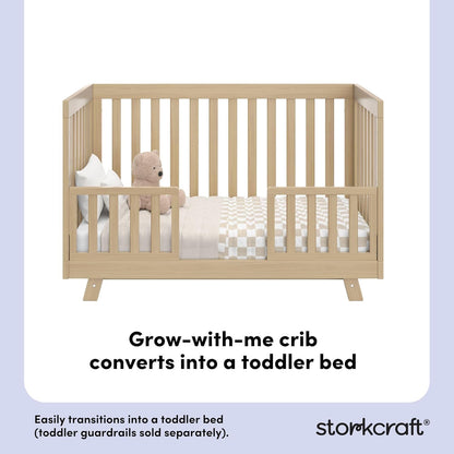 Storkcraft Beckett Grow-with-Me Convertible Crib (Driftwood) – GREENGUARD Gold Certified, Converts to Toddler Bed & Daybed, Fits Standard Crib Mattress, Easy-to-Assemble