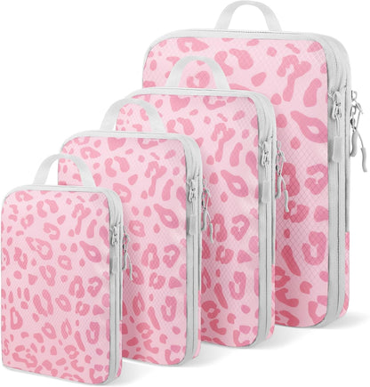4-Piece Packing Cube Set - Lightweight Luggage Organizers for Travel, Vacation and Suitcases - Durable Accessories with Compression