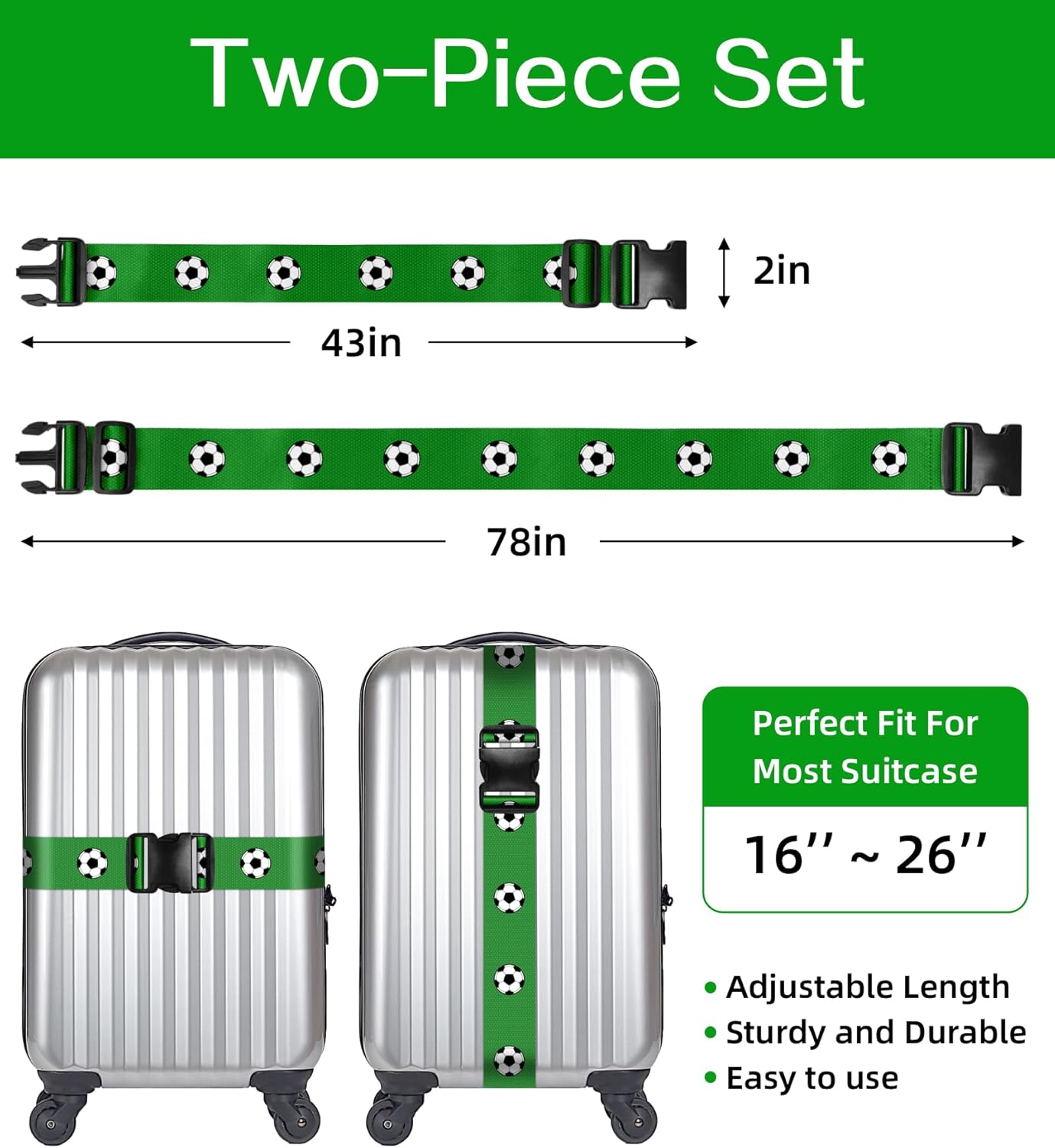 Luggage Straps for Suitcases Travel Belt Luggage Band Heavy Duty Traveling Luggage Identifier Cute Women Girls Unique Accesory,