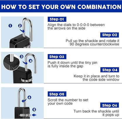 Chumia 16 Pack 3 Digit Combination Lock Small Combo Locks Waterproof Luggage Number Padlock for Backpack Suitcases Traveling Toolbox School Gym Employee Locker