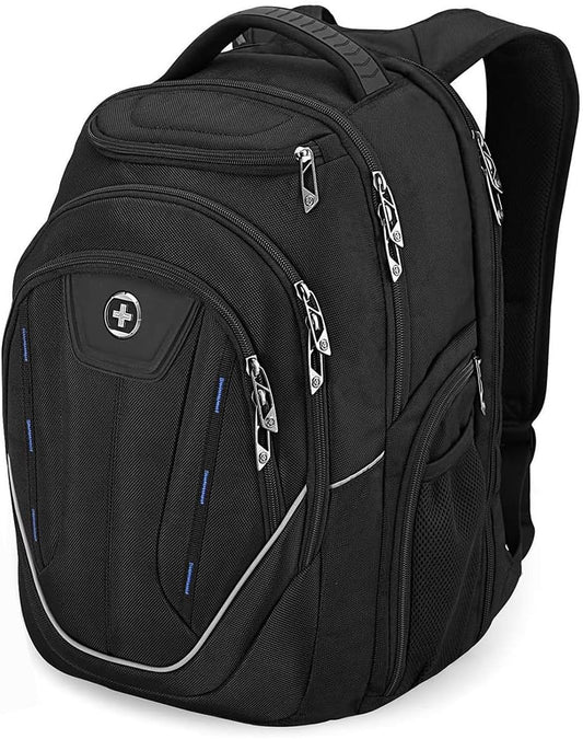 Swissdigital Design TSA Business Laptop Backpack For Men,Travel Backpack With USB Charging Port,College Tech Backpacks With RFID Pockets Presents For Men Fits 15.6 Inch Computer | TERABYTE
