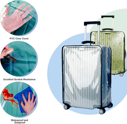 Luggage Cover 28 Inch TSA Approved,Clear 1.5mm Thickness Suitcase Cover for Luggage Suitable 28-29 Inch Suitable for Long Travel Accessories