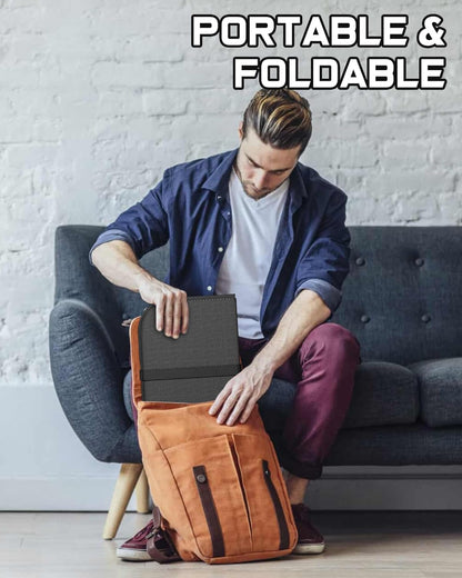 Gel Travel Seat Cushion, Portable Airplane Seat Cushion, 14.5" x 10.5" Thick & Foldable for Airplane Seats, Office Chair, Camping, Bleachers, Flights, Commute (Dark Grey)