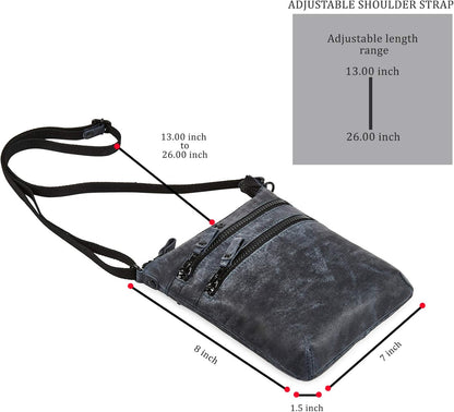Crossbody Sling Bag for Women Small Real Leather Purse Vintage Travel Crossover Shoulder Bag Handmade