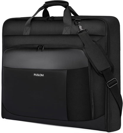 Garment Bag Travel Suit Bag for Men Large 40-Inch Carry on Garment Bag Up to 3 Suits for Business Trips,2 in 1 Hanging Suitcase Luggage Bags for Travel,Foldable Carry On Bag Fits 15.6Inch Laptop,Black