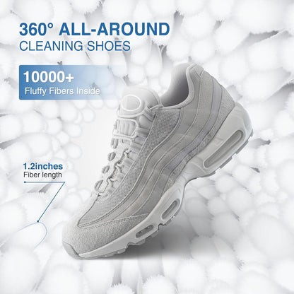 Shoe Washing Machine Bag 2PCS, Reusable Durable Invisible Zipper Laundry Bags for Shoes, Shoe Wash Bag for Washer and Dryer, Sneaker Tennis Shoe Cleaning Bag for All Shoe Types, White
