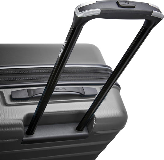 Samsonite Omni 2 Hardside Expandable Luggage with Spinner Wheels, 2-Piece Set (19/24), SOLID CHARCOAL