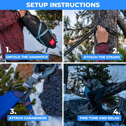 Grand Trunk Evolution 20 Down Hammock - 20°F Cold Weather Hammock with Integrated Sleeping Bag for Camping & Backpacking