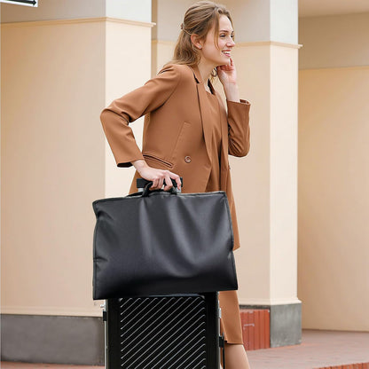 Travel Garment Bag Suits Clothes : 43 Inch 5 Packs Lightweight Breathable Zippered Black Fabric - Clothes Carry Short Men - Wardrobe Carry Coat Jacket Uniform Tuxedo Shirt
