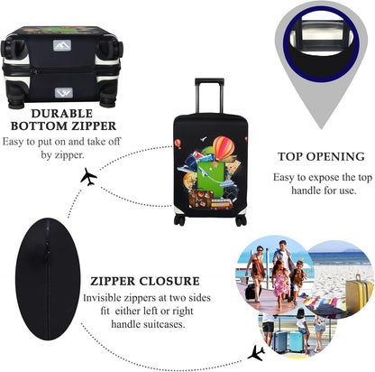 Explore Land Luggage Cover Suitcase Protector Fits 27-30 Inch Case (Travel, L)