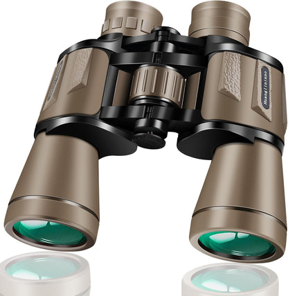 PISEZ 20X50 Binoculars for Adults High Powered with Low Light Vision，Large View Waterproof Binoculars for Bird Watching Hunting Concert Traveling Theater Opera Sightseeing