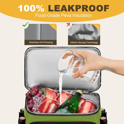 MIYCOO Cooler Backpack - 40 Cans Insulated Backpack Cooler for Men & Women, Portable 2 Leak Proof Compartments Coolers Bag for Beach Travel Picnic Lunch Hiking BBQ Camping