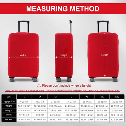 Travel Luggage Cover Suitcase Protector Scratch-Resistant Fit 19-31 Inch Suitcase, Not Included Suitcase (Red, L(26-27 inch))