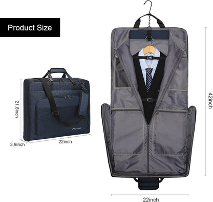 Modoker Suit Luggage Garment Bag with Shoulder Strap, Suit Carry on Bag Hanging Suitcase Garment Bags for Men Women Business Travel