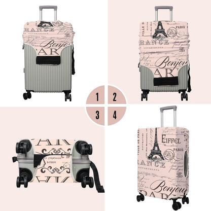 Travel Luggage Cover Suitcase Protector Fits 18-32 Inch Wheel Covers PatternedTravel Related Items Flower Luggage Protector Elastic L