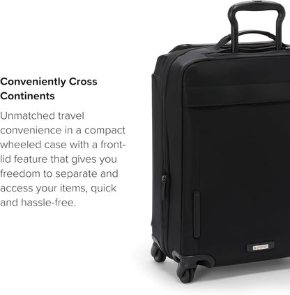 TUMI - Voyageur Leger 4 Wheeled Luggage - Women's Lightweight and Spacious, Sleek Silhouette, Durable Premium Suitcase - 21.8" Continental Expandable Carry-On, Black with Gunmetal Hardware