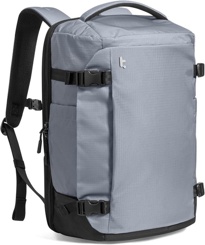 tomtoc Travel Backpack 40L, TSA Friendly Flight Approved Carry-on Luggage Hand Water-resistant Lightweight Business Rucksack, Durable Large Weekender Bag Daypack Fits 17.3 Inch Laptop