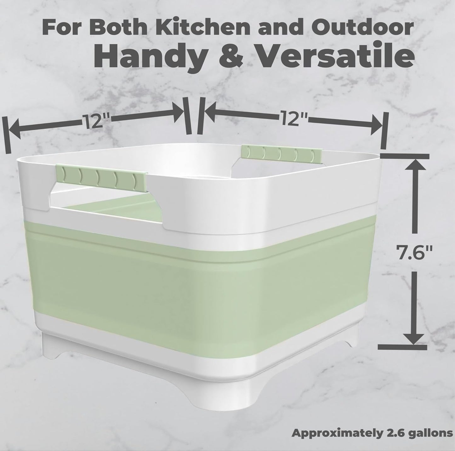 Wash Basin for Baby Bottles, Versatile Wash Tub for Kitchen, RV, Outdoor Camping Sink, Sturdy Bottle Tub Easy to Clean (Green)