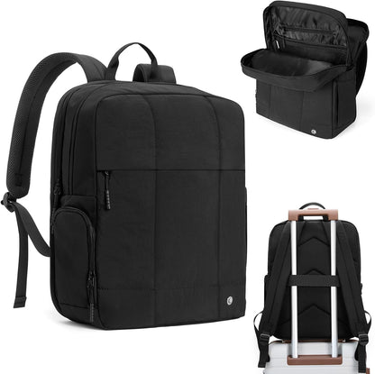 CLUCI Lightweight Travel Backpack Carry on Flight Approved, Puffy Gym Backpack with Shoe Compartment, Personal Item Travel Bag, 15.6 inch Laptop Backpack for Weekender Business