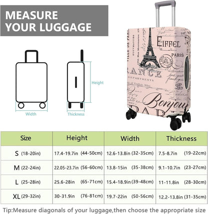 Travel Luggage Cover Suitcase Protector Fits 18-32 Inch Wheel Covers PatternedTravel Related Items Flower Luggage Protector Elastic M