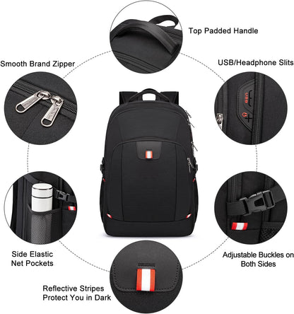 Travel Laptop Backpack, 18.4 inch Extra Large Backpack for Men and Women, 45L Capacity Business Computer Back Pack (Black, 18.4 Inch)