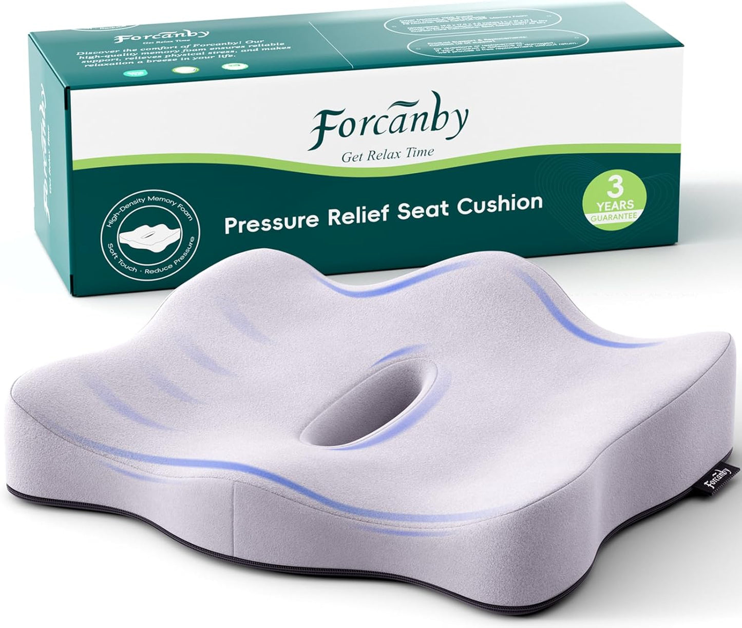 Seat Cushions for Office Chairs - Pressure Relief Seat Cushion - Car Seat Cushions for Pressure Relief, Tailbone Pain, Sciatica & Back Pain Relief for Office Chairs (Purple)