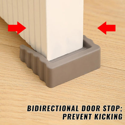 3Pack Black Door Wedge, Small Door Stop Wedge, Door Stops for Bottom of Door (Black)