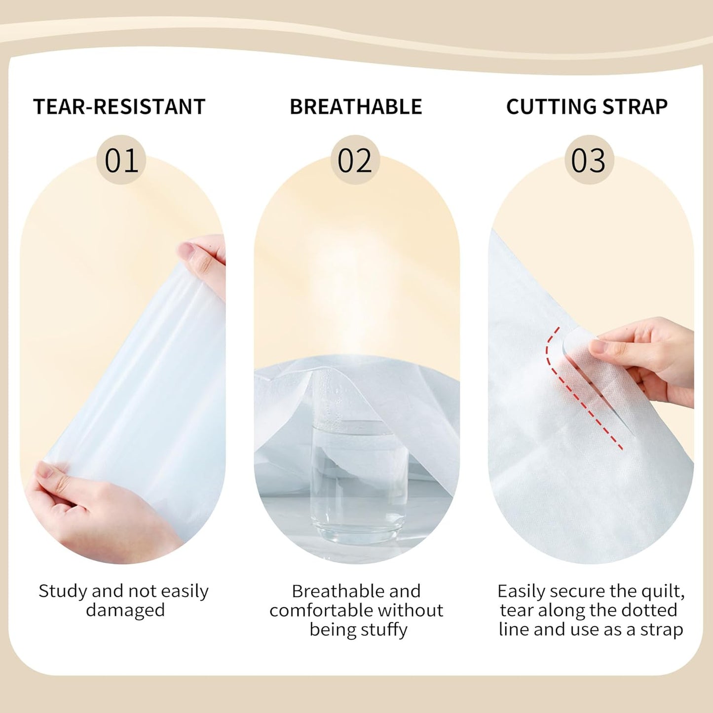 YOUNGTIME Disposable Bed Sheets, Quilt Cover and Pillow case Set for Hotel and Travel,Portable Ready to use Bedding Set Travel 4-Piece Double,Rabbit,2 Pack