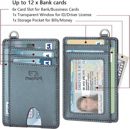 FurArt Slim Minimalist Wallet, Front Pocket Wallets, RFID Blocking, Credit Card Holder for Men & Women
