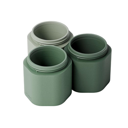 Cadence Extender - Add On to Any Flex Magnetic Containers with Lids,Extension to Travel Bottles for Toiletries - Carry On Travel Essentials For Women/Men - Adds Additional 1.43 fl oz - 3pk, Evergreen
