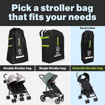 V VOLKGO Stroller Bag for Airplane, Large Cover for Airtravel, Jogger & Umbrella Stroller Cover for Travel - Fits Most Sizes, Gate Check Bag, Heavy Duty Durable Infant carrier covers for Air Travel